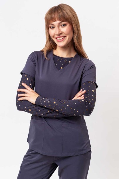 Bluza medyczna damska Healing Hands Monica V-neck szara-1