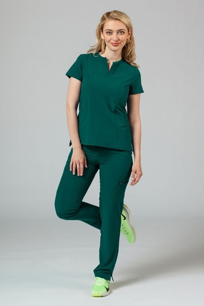 Komplet medyczny Adar Uniforms Cargo butelkowa zieleń (z bluzą Notched - elastic)-1