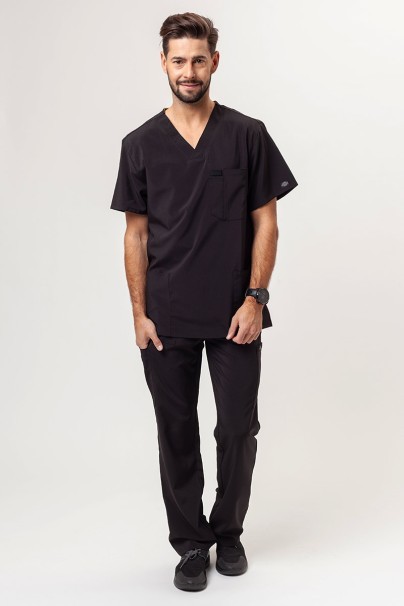 Komplet medyczny męski Dickies EDS Essentials (bluza V-neck, spodnie Natural Rise) czarny-1