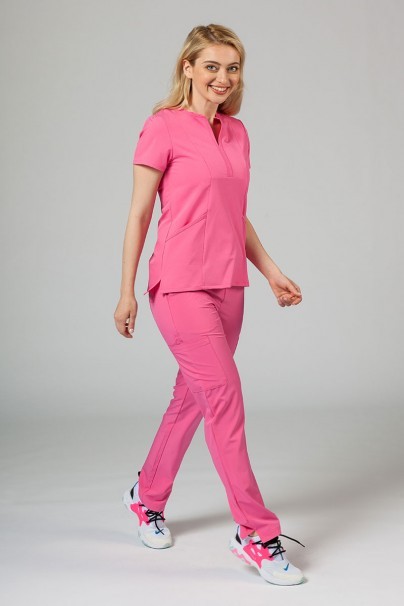 Komplet medyczny Adar Uniforms Cargo różowy (z bluzą Notched - elastic)-1