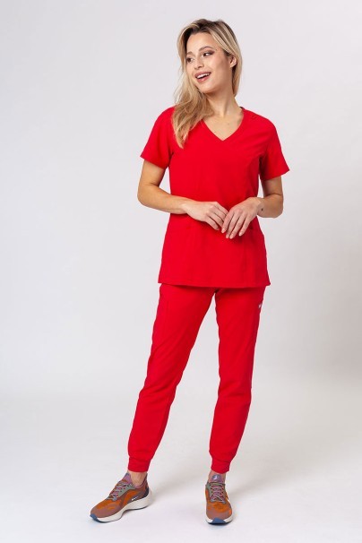 Komplet medyczny damski Maevn Momentum (bluza Asymetric, spodnie Jogger) czerwony-1