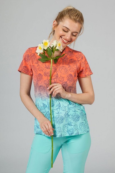 Kolorowa bluza damska Maevn Prints słoneczne kwiaty-1