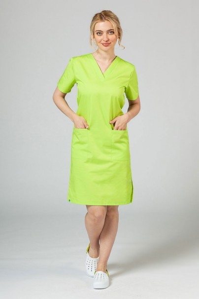 Sukienka medyczna damska prosta Sunrise Uniforms limonka-1