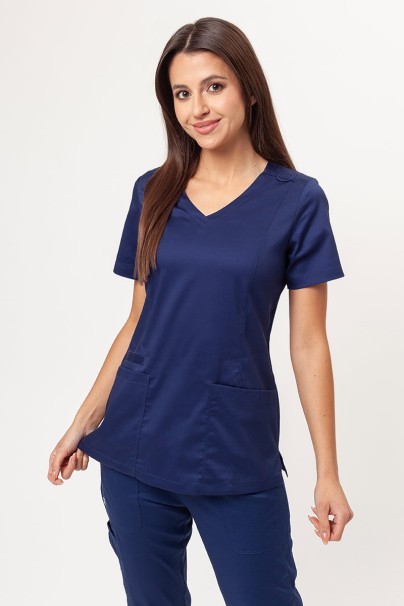 Bluza medyczna damska Maevn Matrix Double V-neck ciemny granat-1