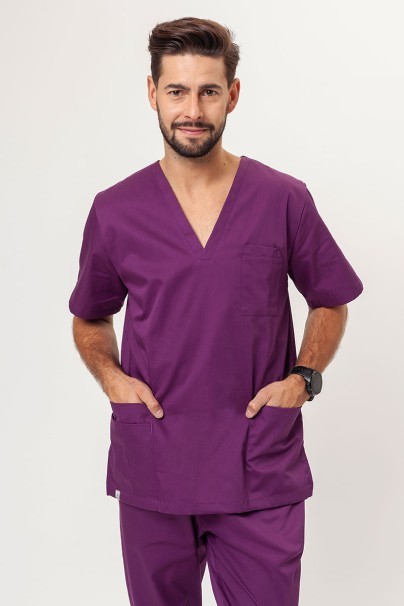 Bluza medyczna męska Sunrise Uniforms Basic Standard FRESH śliwkowy-1