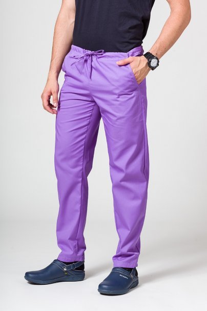Spodnie medyczne męskie Sunrise Uniforms Basic Regular fioletowe-1