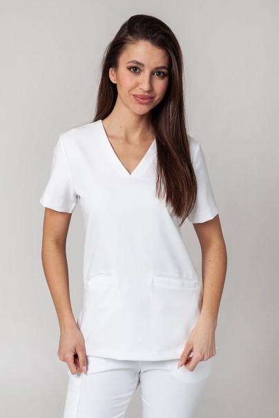 Bluza medyczna damska Sunrise Uniforms Premium Joy biała-1