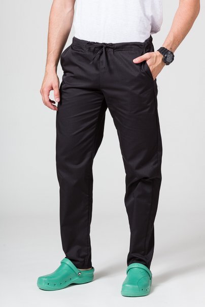 Spodnie medyczne męskie Sunrise Uniforms Basic Regular czarne-1
