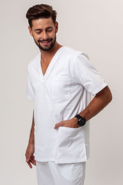 Bluza medyczna męska Sunrise Uniforms Basic Standard FRESH biała-1