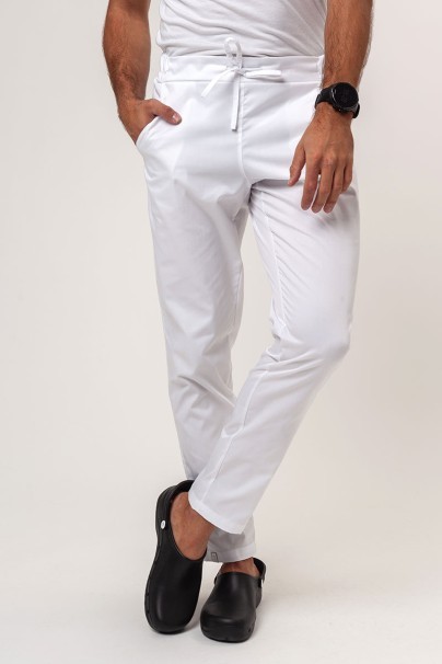 Spodnie medyczne męskie Sunrise Basic Regular FRESH białe-1