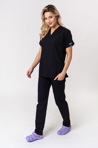Komplet medyczny damski Cherokee Originals (bluza V-neck, spodnie N.Rise) czarny-1