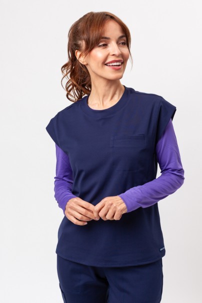 Bluza medyczna damska Cherokee Achieve Crew Neck ciemny granat-1