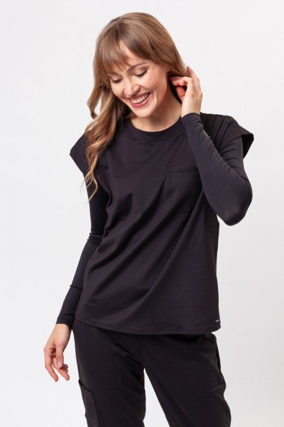 Bluza medyczna damska Cherokee Achieve Crew Neck czarna-1