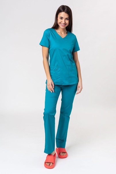 Komplet medyczny damski Cherokee Core Stretch (bluza Core, spodnie Mid Rise) morski błękit-1