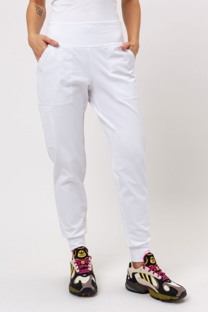 Spodnie medyczne damskie Cherokee Achieve Jogger białe-1