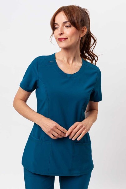Bluza medyczna damska Cherokee Infinity Round Neck karaibski błękit-1