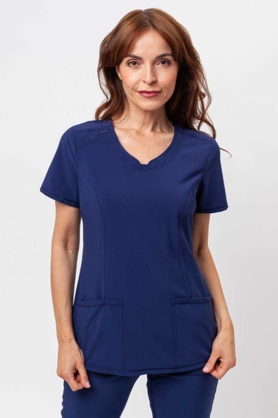 Bluza medyczna damska Cherokee Infinity Round Neck ciemny granat-1
