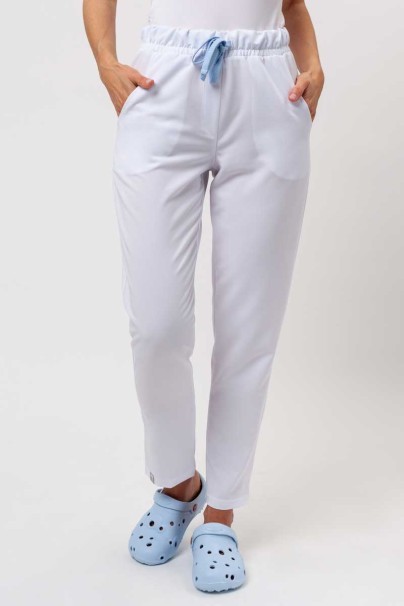 Spodnie medyczne damskie Sunrise Uniforms Premium Pride białe-1