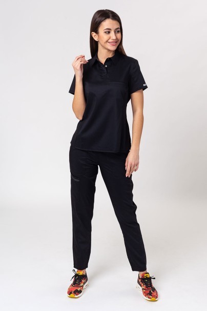 Komplet medyczny damski Cherokee Revolution (bluza Polo, spodnie Jogger) czarny-1