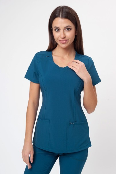 Bluza medyczna damska Cherokee Infinity Round Neck karaibski błękit-1