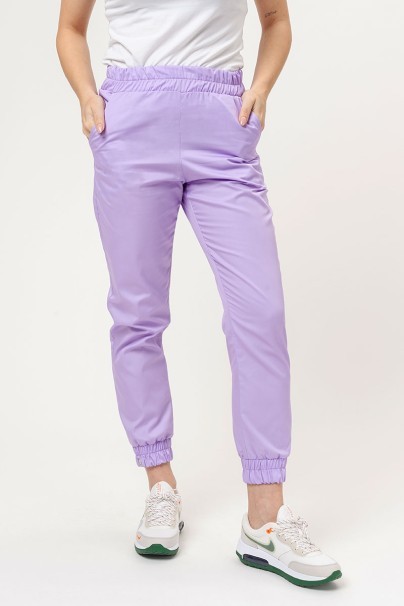 Spodnie medyczne damskie Sunrise Easy FRESH jogger lawendowe-1