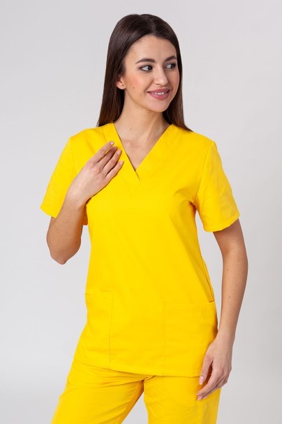 Bluza medyczna damska Sunrise Uniforms Basic Light żółta-1