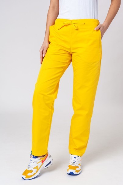 Spodnie medyczne damskie Sunrise Uniforms Basic Regular żółte-1
