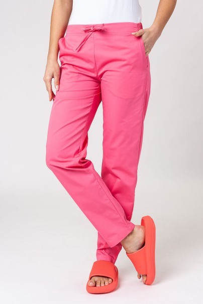 Spodnie medyczne damskie Sunrise Uniforms Basic Regular różowe-1