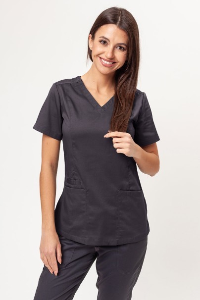 Bluza medyczna damska Maevn Matrix Double V-neck szara-1