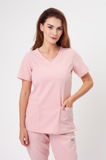Bluza medyczna damska Maevn Momentum Double V-neck jasny róż
