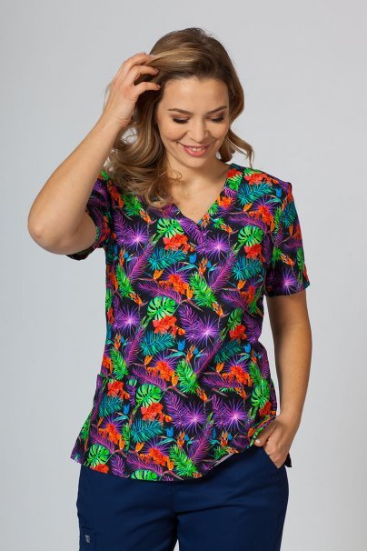 Kolorowa bluza we wzory Sunrise Uniforms kolorowe liście-1