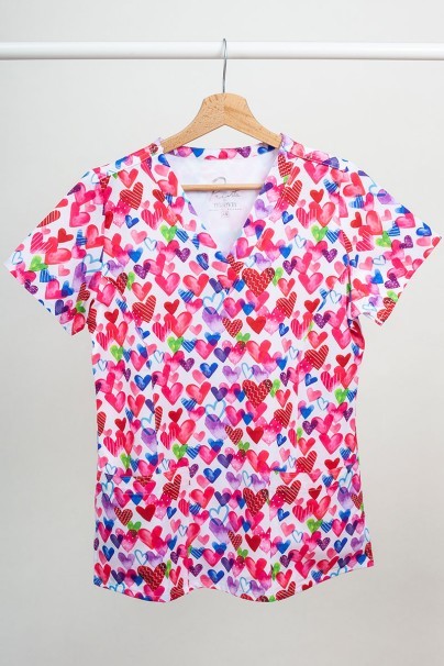 Kolorowa bluza damska Maevn Prints jedna miłość-1
