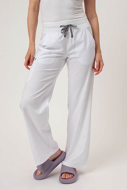 Spodnie medyczne damskie Maevn Momentum Wide Leg białe