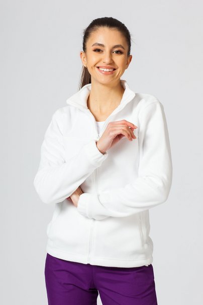 Bluza polarowa damska Malfini Fleece Jacket biała-1