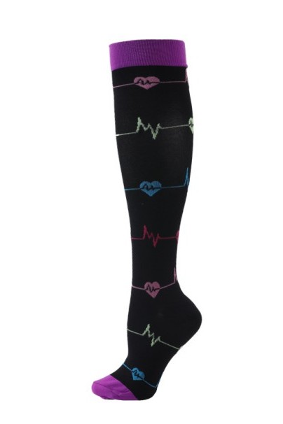 Skarpetki kompresyjne Uniforms World Care purple EKG-1
