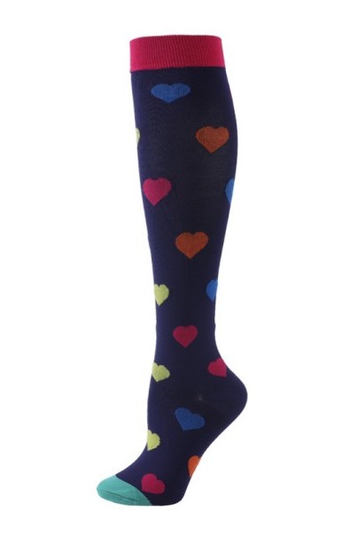 Skarpetki kompresyjne Uniforms World Care purple love-1