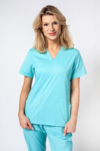Bluza medyczna damska Sunrise Uniforms Active Bloom aqua-1