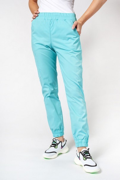 Spodnie medyczne damskie Sunrise Uniforms Active Air jogger aqua-1