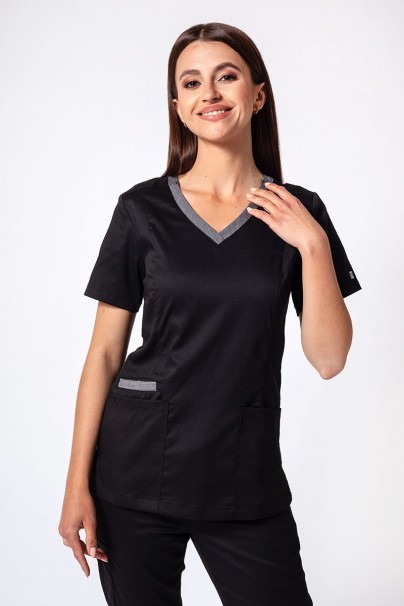 Bluza medyczna damska Maevn Matrix Contrast czarna-1