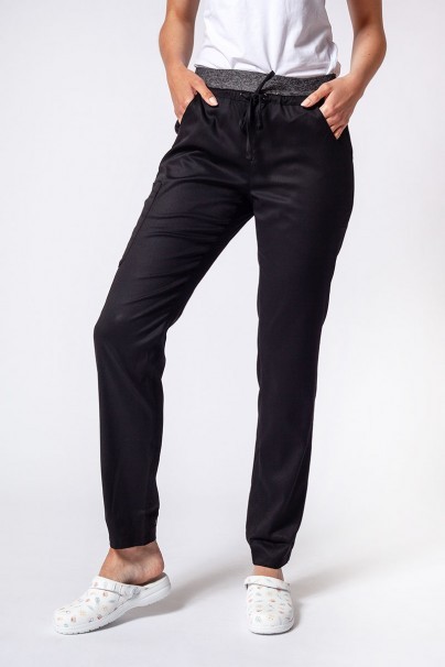 Spodnie medyczne damskie Maevn Matrix Contrast semi-jogger czarne-1