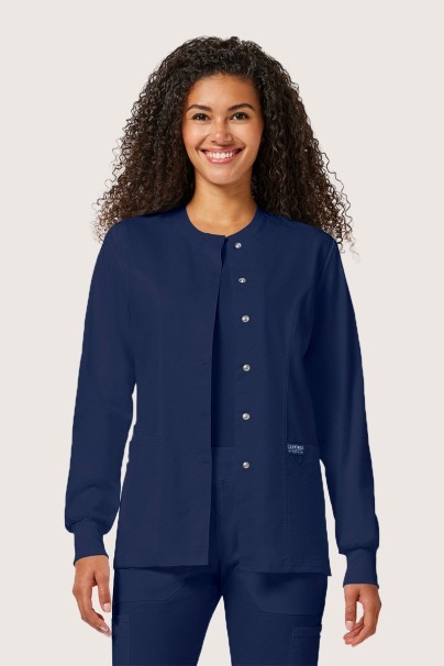 Bluza medyczna damska rozpinana Cherokee Revolution Snap ciemny granat-1