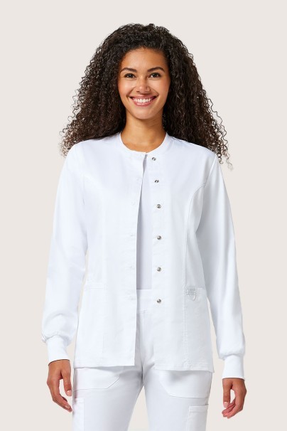 Bluza medyczna damska rozpinana Cherokee Revolution Snap biała-1