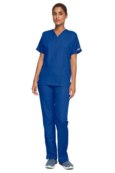 Komplet medyczny damski Cherokee Originals (bluza V-neck, spodnie N.Rise) granatowy-1