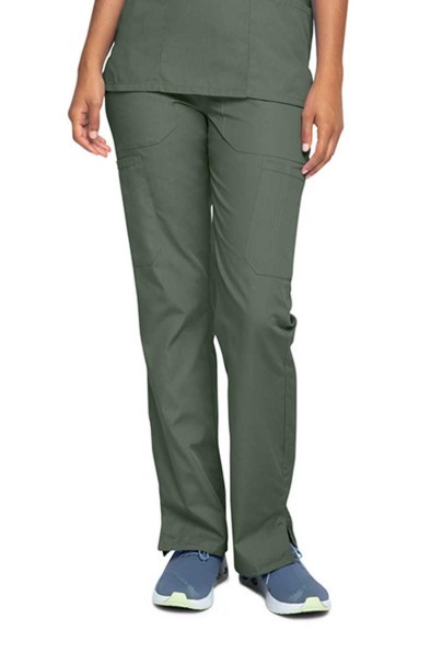 Spodnie medyczne damskie Cherokee Originals Natural Rise oliwkowe-1