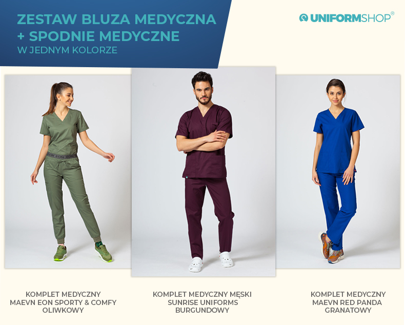 Zestaw bluza medyczna + spodnie