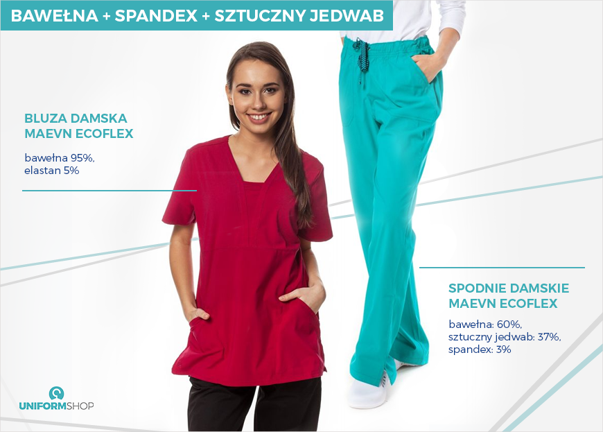 Bawełna + spandex + sztuczny jedwab Bawełna + spandex + sztuczny jedwab