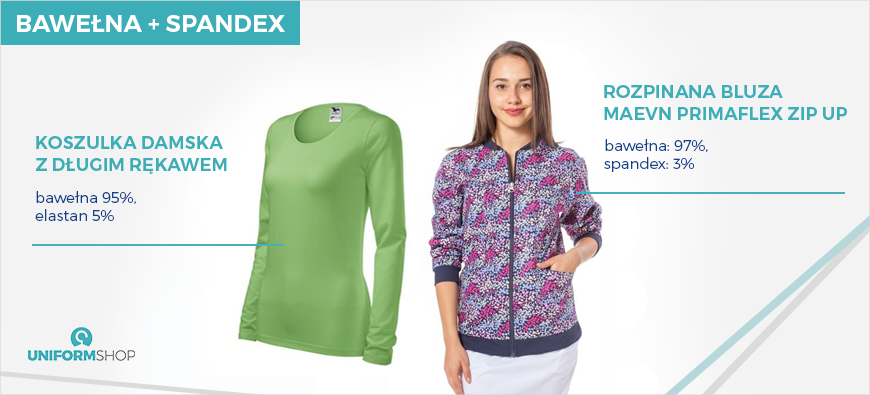 Bawełna + spandex Bawełna + spandex